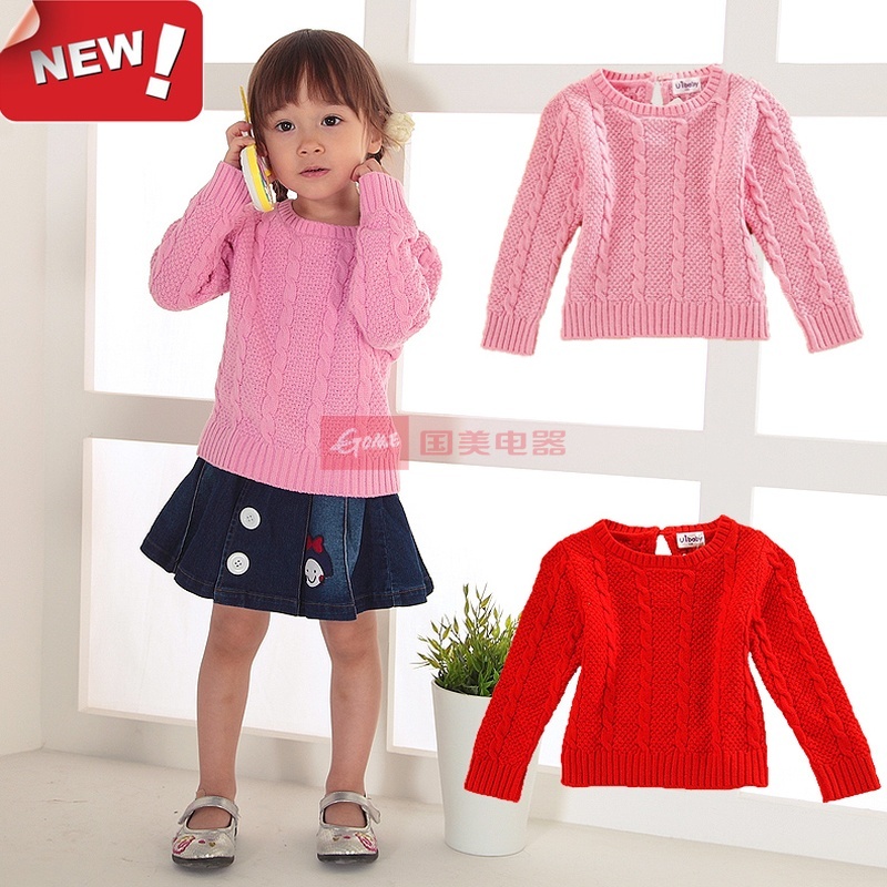2013春季<em>新款</em> 优1宝贝 女童羊毛衫儿童<em>毛衣童</em>