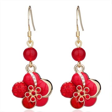 施华洛世奇6744梅花水晶耳圈\/耳环18mm-白彩